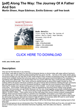 The Journey of a Father and Son Martin Sheen, Hope Edelman, Emilio Estevez - Pdf Free Book