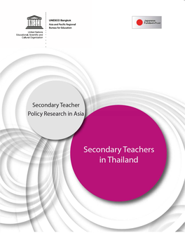 Secondary Teachers in Thailand: Policy Research in Asia