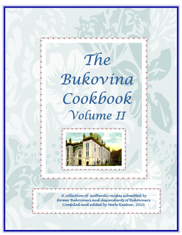The Bukovina Cookbook Volume II
