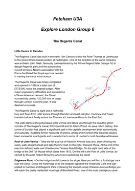 Fetcham U3A Explore London Group 6