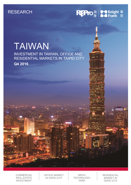 Taiwan Investment in Tawian, Office and Residential Markets in Taipei City
