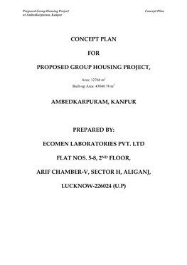 Concept Plan for Proposed Group Housing Project