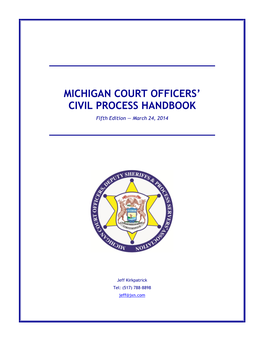 Michigan Court Officers' Civil Process Handbook