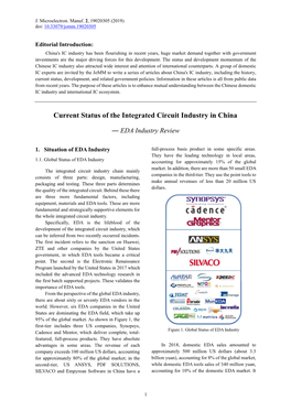 Current Status of the Integrated Circuit Industry in China