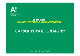 Carbohydrate Chemistry