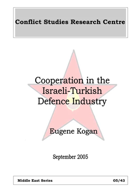 Cooperation in the Israeli-Turkish Defence Industry