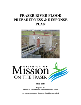 Fraser River Flood Preparedness and Response Plan May 2017