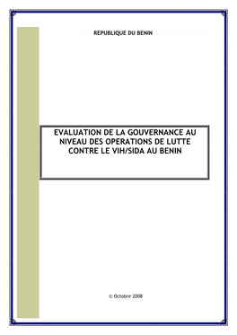 Evaluation De La Gouvernance Au Niveau Des Operations De Lutte