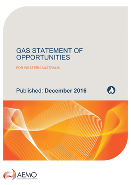 Gas Statement of Opportunities