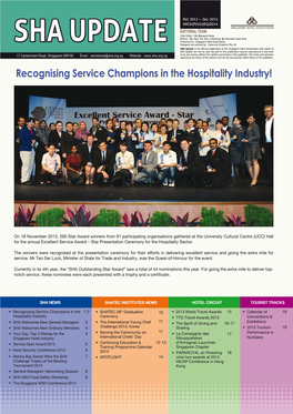 Recognising Service Champions in the Hospitality Industry!