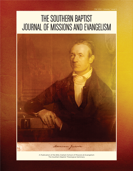 Journal of Missions and Evangelism the Southern