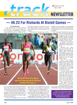 — 49.23 for Richards at Bislett Games —