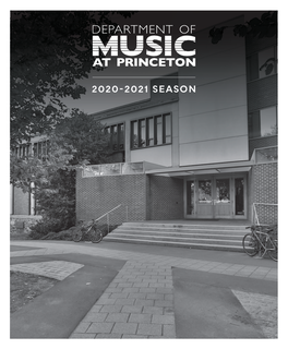 Program in Music Performance Chair, Department of Music Tuesday, May 11, 2021 at 7:30Pm Live-Streamed from Richardson Auditorium, Alexander Hall