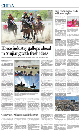 Horse Industry Gallops Ahead in Xinjiang with Fresh Ideas