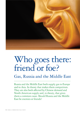 Gas, Russia and the Middle East