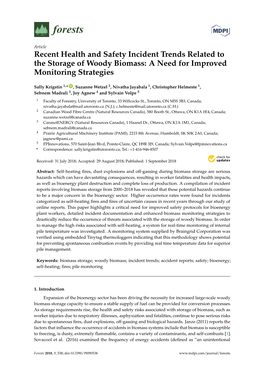 Recent Health and Safety Incident Trends Related to the Storage of Woody Biomass: a Need for Improved Monitoring Strategies