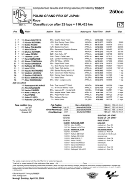 R Race CLASSIFICATION