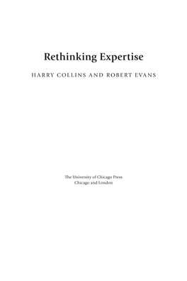 Rethinking Expertise