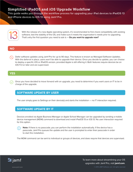 Simplified Ipados and Ios Upgrade Workflow