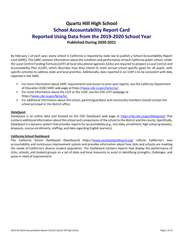 2020-21 School Accountability Report Card