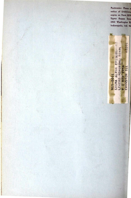 Copies on Fornt • Sigma Kappa 3433 W Ashinaton • Indianapolis, Incl. 46L Aufumn 1968 Part of the Chapter-By-Chapter Lineup Waiting to March Into the Formal