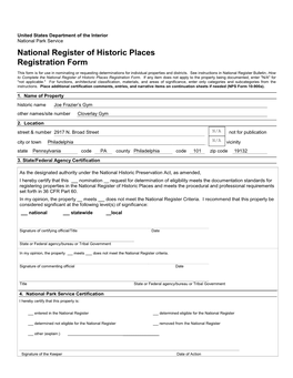 National Register of Historic Places Registration Form