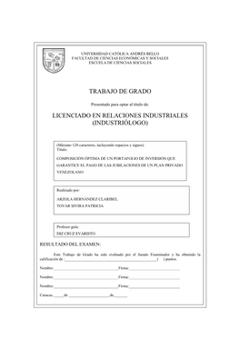 Trabajo De Grado Licenciado En Relaciones Industriales