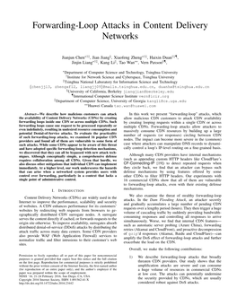 Forwarding-Loop Attacks in Content Delivery Networks