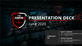 PRESENTATION DECK June 2020