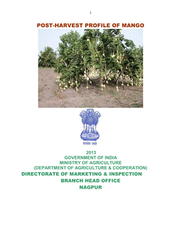 Post-Harvest Profile of Mango