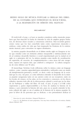 Medio Siglo De Música Popular a Orillas Del Ebro. De La Guitarra Que Introdujo El Rock'n'roll, a La Reaparición De Hé