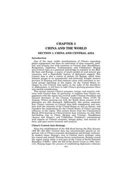 Chapter 3 China and the World Section 1: China and Central Asia