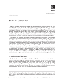 Starbucks Corporation