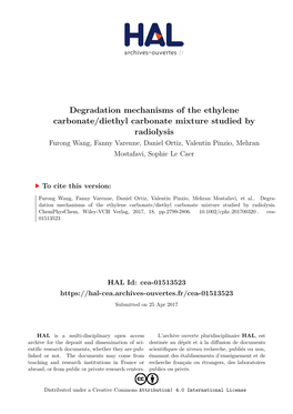 Degradation Mechanisms of the Ethylene Carbonate/Diethyl