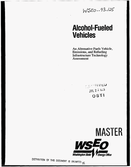 Alcohol- Fueled Vehicles