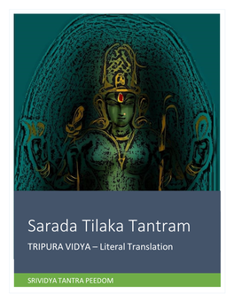 Sarada Tilaka Tantram