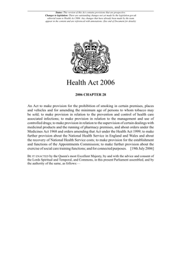 Health Act 2006