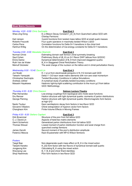 Weak Matrix Elements Monday 4:20