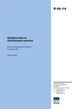 R-06-114, Nulägesanalys Av Oskarshamns Kommun