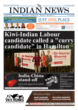 Kiwi-Indian Labour Candidate Called a "Curry Candidate" in Hamilton