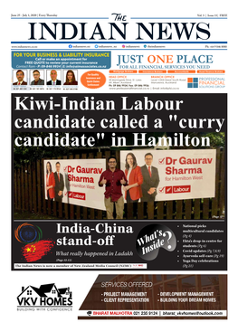 Kiwi-Indian Labour Candidate Called a 