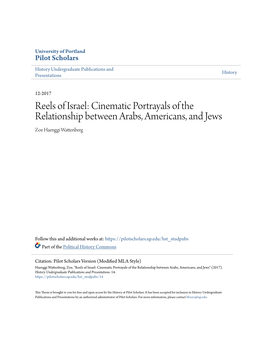 Reels of Israel: Cinematic Portrayals of the Relationship Between Arabs, Americans, and Jews Zoe Haenggi Wattenberg