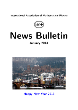January 2013 2) Treasurer Report