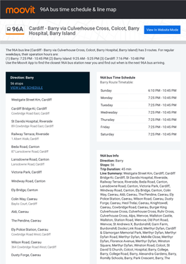 96A Bus Time Schedule & Line Route