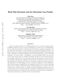 Black Hole Remnants and the Information Loss Paradox