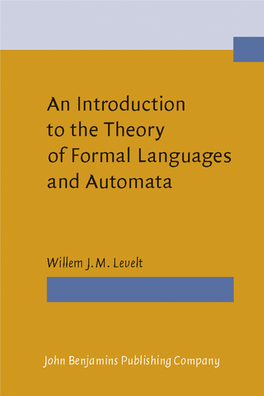 Introduction to the Theory of Formal Languages and Automata