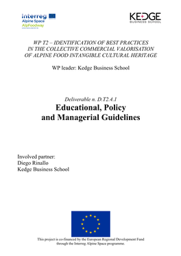 Educational, Policy and Managerial Guidelines 0.81 Mb