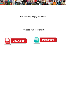 Eid Wishes Reply to Boss