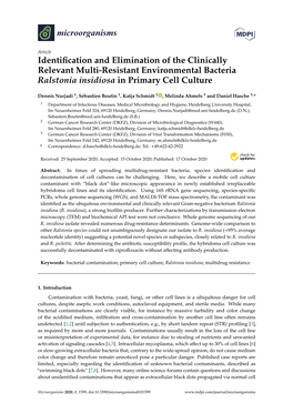 Identification and Elimination of the Clinically Relevant Multi-Resistant