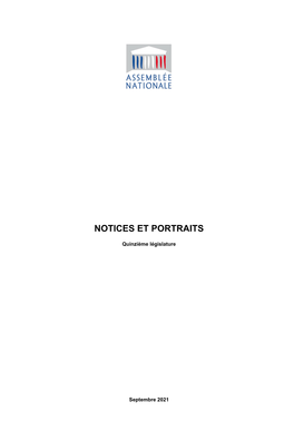 Notices Et Portraits